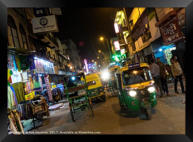 Delhi Nights  Framed Print by Rob Hawkins