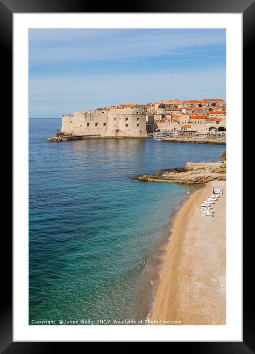 Banje Beach Dubrovnik Framed Mounted Print by Jason Wells