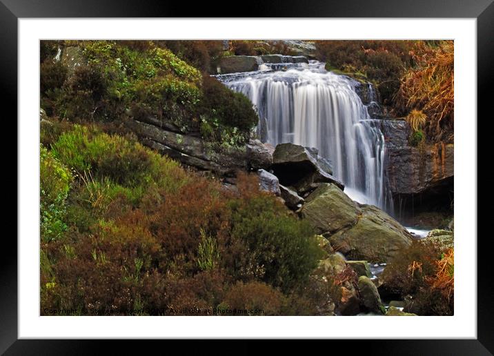 Hambleton Dyke Waterfall Framed Mounted Print by Steven Watson