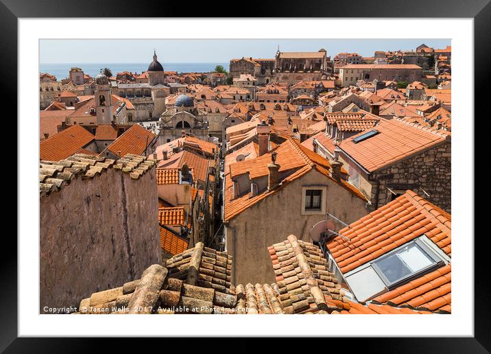 Colourful Dubrovnik skyline Framed Mounted Print by Jason Wells