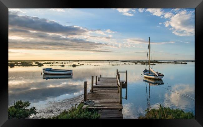 Sunset reflections on the North Norfolk coast (1) Framed Print by Gary Pearson