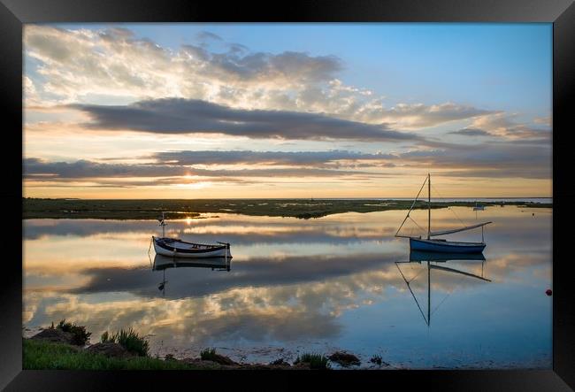 Sunset reflections on the North Norfolk coast (2) Framed Print by Gary Pearson