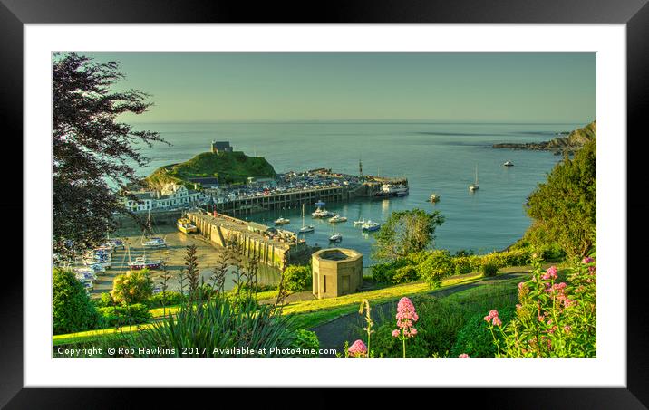 Ilfracombe Harbour Summer  Framed Mounted Print by Rob Hawkins