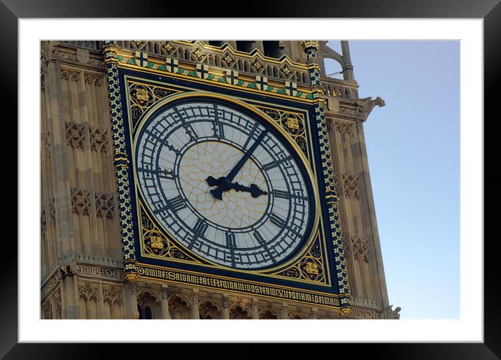 Big Ben clock face Framed Mounted Print by Chris Day