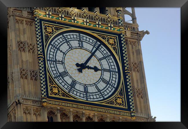 Big Ben clock face Framed Print by Chris Day