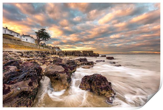 Sunset At Seaview Isle Of Wight Print by Wight Landscapes
