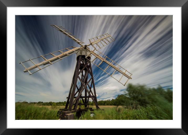 Boardmans Drainage Mill,  Framed Mounted Print by Mark Hawkes