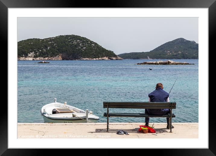 Fishing from the promenade Framed Mounted Print by Jason Wells