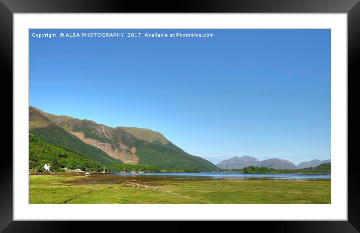 Loch Leven, Glencoe, Scotland Framed Mounted Print by ALBA PHOTOGRAPHY