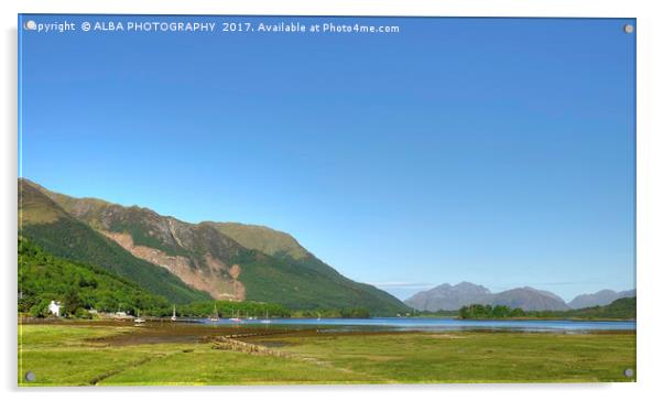 Loch Leven, Glencoe, Scotland Acrylic by ALBA PHOTOGRAPHY