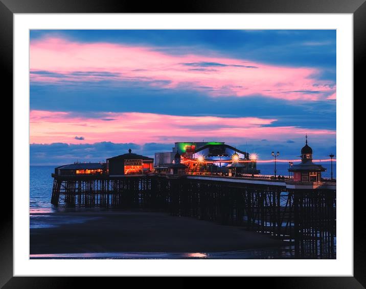 North Pier,Blackpool.  Framed Mounted Print by Victor Burnside