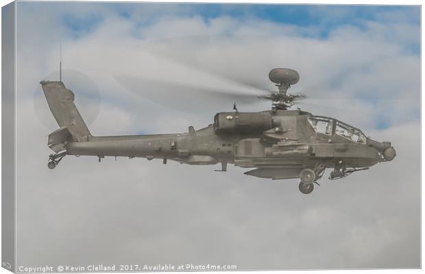 Apache Helicopter Canvas Print by Kevin Clelland