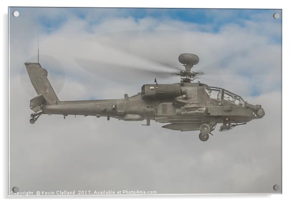 Apache Helicopter Acrylic by Kevin Clelland
