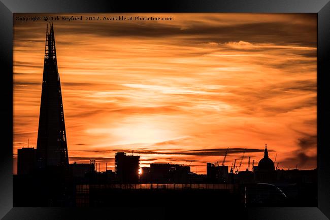 The Shard at sunset, london Framed Print by Dirk Seyfried