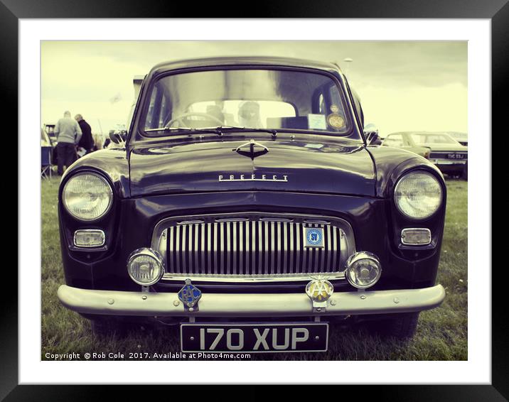 Classic Vintage Ford Prefect Framed Mounted Print by Rob Cole