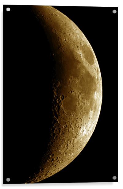 The Moon 3 Acrylic by stephen walton