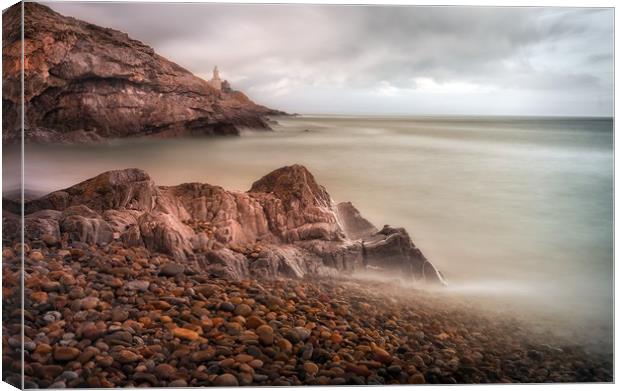 Calm waters at Bracelet Bay Canvas Print by Leighton Collins