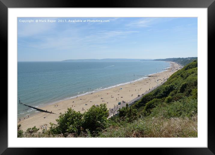 Bournemouth beach looking towards Sandbanks Framed Mounted Print by Mark Roper