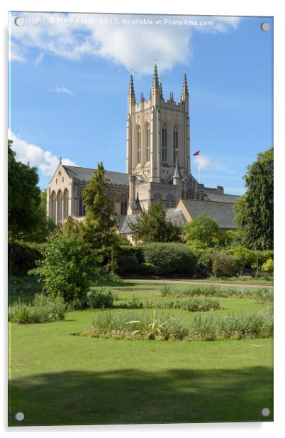 St Edmundsbury Cathedral with shadow in foreground Acrylic by Mark Roper
