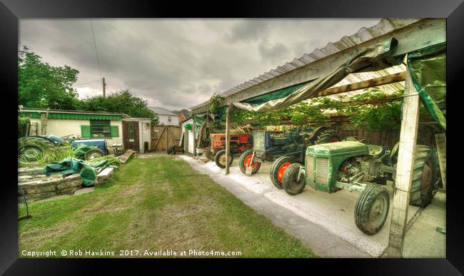 Devon Tractors  Framed Print by Rob Hawkins