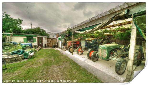 Devon Tractors  Print by Rob Hawkins