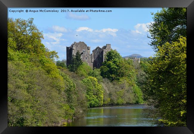 Doune Castle on the River Teith Framed Print by Angus McComiskey