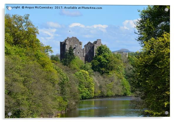Doune Castle on the River Teith Acrylic by Angus McComiskey