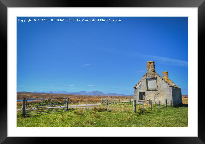Moines Cottage, Tongue, Sutherland, Scotland. Framed Mounted Print by ALBA PHOTOGRAPHY