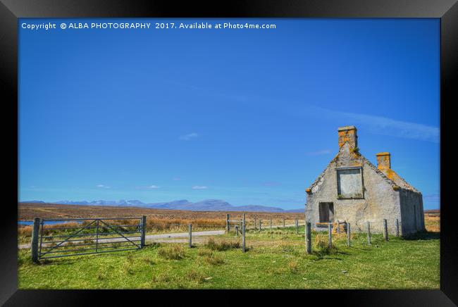 Moines Cottage, Tongue, Sutherland, Scotland. Framed Print by ALBA PHOTOGRAPHY