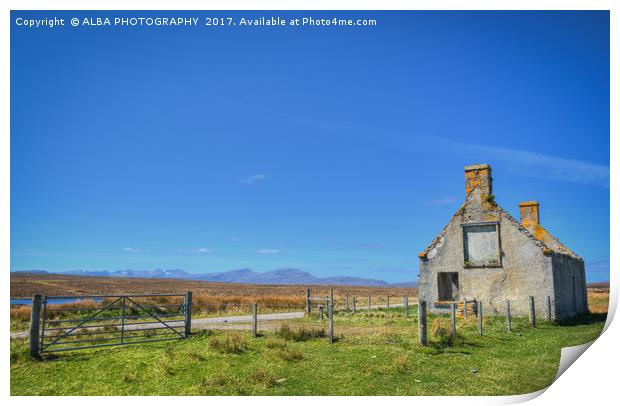Moines Cottage, Tongue, Sutherland, Scotland. Print by ALBA PHOTOGRAPHY
