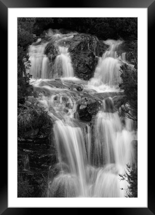 COUNTRYSIDE WATERFALL  Framed Mounted Print by andrew saxton