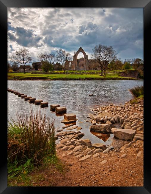 Abbey on the River Wharfe Framed Print by David McCulloch