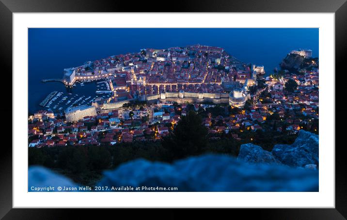 Twilight from Srd hill Framed Mounted Print by Jason Wells