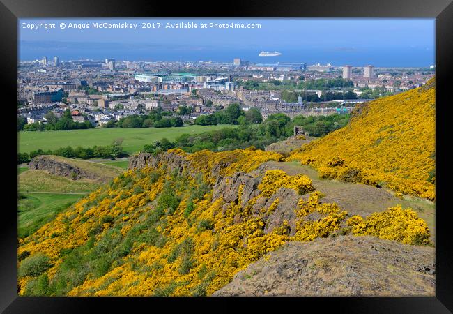 The descent from Arthur's Seat via Whinny Hill Framed Print by Angus McComiskey