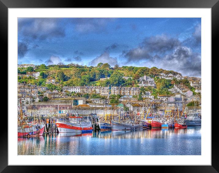 Newlyn Harbour Framed Mounted Print by Chris Thaxter