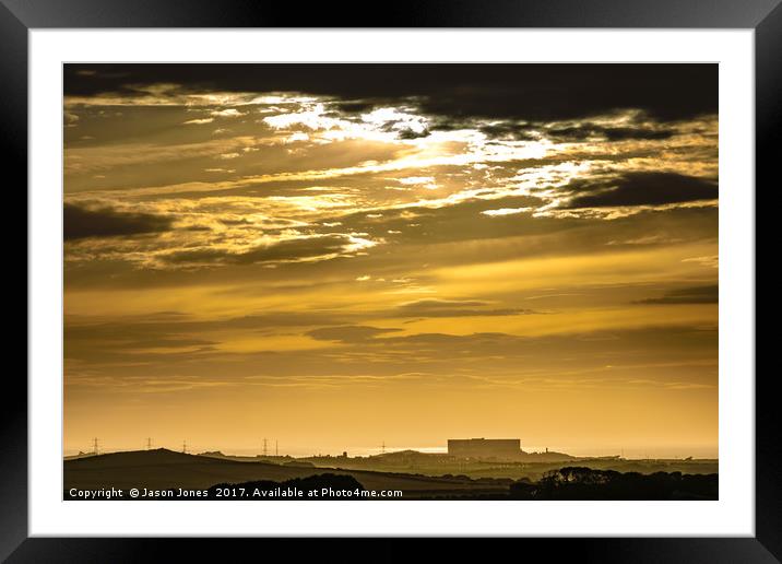 Anglesey Sunset - Wylfa  Nuclear Power Station  Framed Mounted Print by Jason Jones