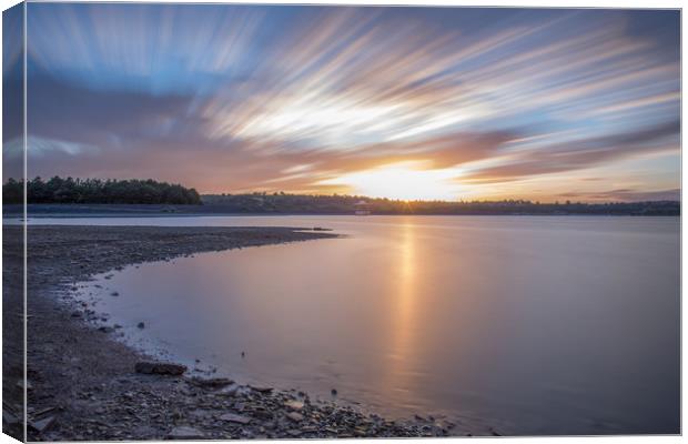 Carsington Water at Sunset Canvas Print by Roger Green