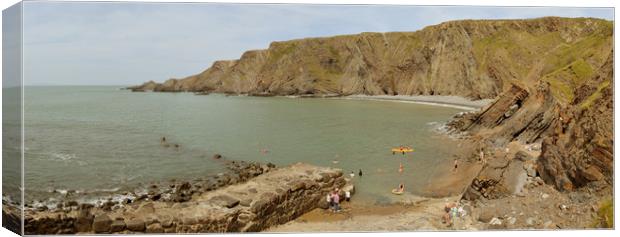 Hartland Quay Panoramic Canvas Print by graham young