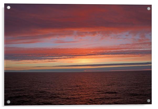 North Sea Dawn Acrylic by Tony Murtagh