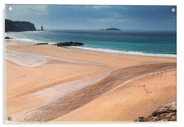 Sandwood Bay Scotland Acrylic by Derek Beattie