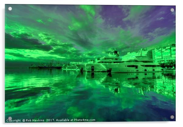 Rijeka Green  Acrylic by Rob Hawkins