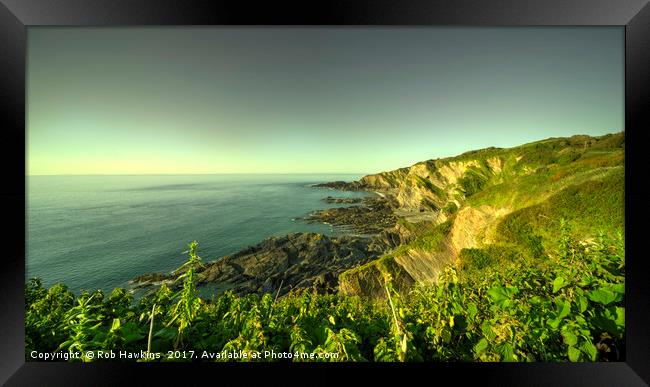 North Devon Coastscape  Framed Print by Rob Hawkins