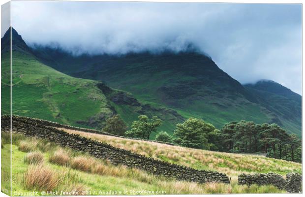 The Lake District Fells Buttermere Cumbria  Canvas Print by Nick Jenkins