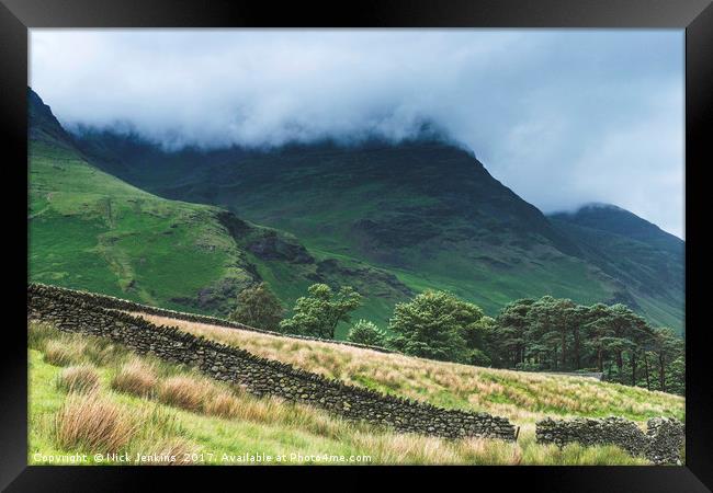 The Lake District Fells Buttermere Cumbria  Framed Print by Nick Jenkins