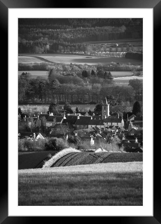 Auchtermuchty Landscape Framed Mounted Print by Willie Cowie