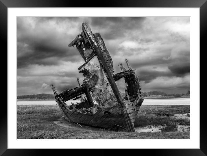 Fleetwood Wreck on a Stormy Morning Framed Mounted Print by James Marsden
