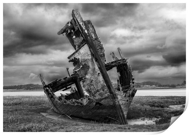 Fleetwood Wreck on a Stormy Morning Print by James Marsden