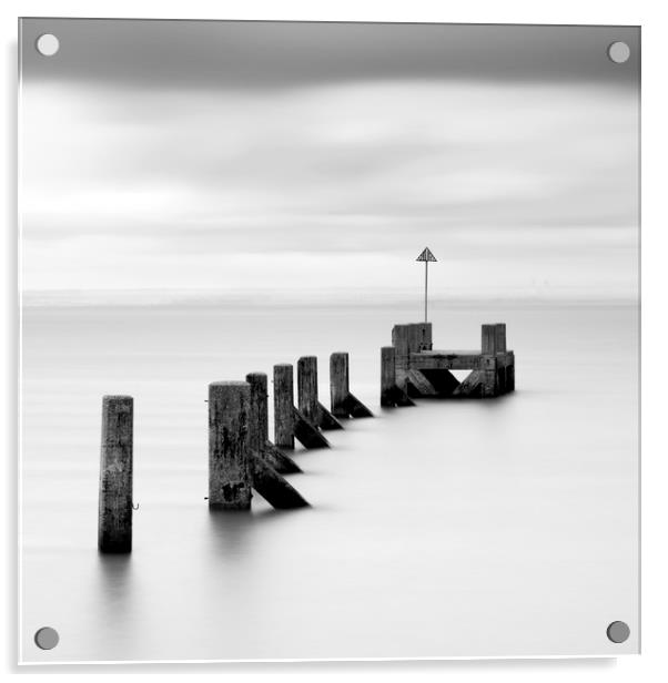 Southend in mono - Square frame Acrylic by mark leader