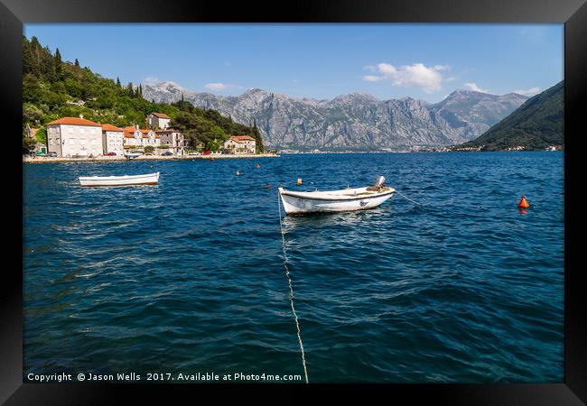 Pretty Perast in the Bay of Kotor Framed Print by Jason Wells