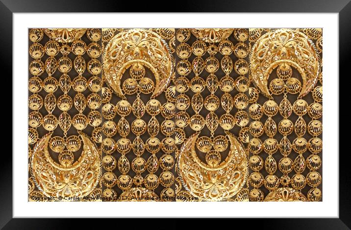 Gold Abstract Framed Mounted Print by Carole-Anne Fooks